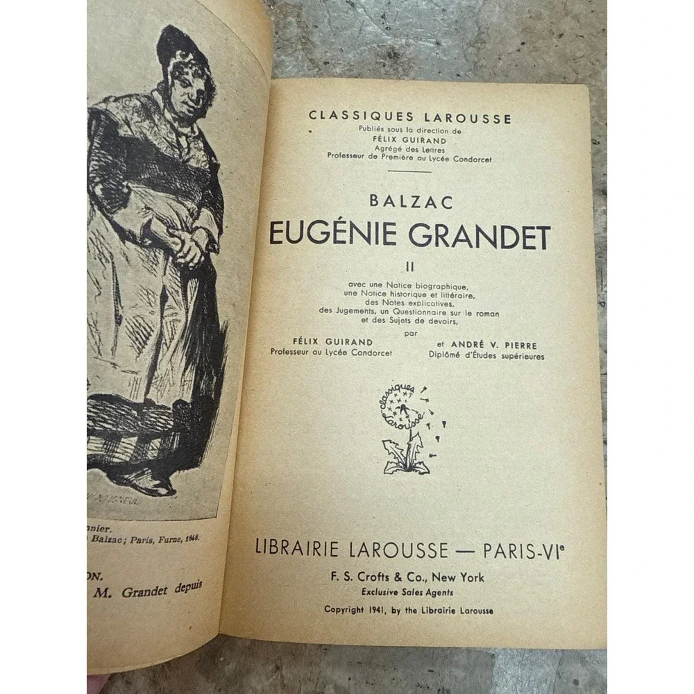Classiques Larousse Edition of‎ Balzac Eugenia Grandet II French Book